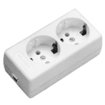 SCHURRER K1020ZL/15WM/KWS Tischverteiler 2-fach mit 1.5m Zuleitung 3x1mm², weiß  Verpackungseinheit:1ST