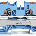 WAGO 2210-1204 2-Leiter-Durchgangsklemme mit Drücker 10 mm², blau  Verpackungseinheit:1ST