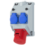 PC ELECTRIC 16082552 Wandsteckdosenkombination CEE 32A 5p 2xSSD nat IP44 COMBO-POL2 CEE 32A 5P Verpackungseinheit:1ST