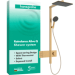 HANSGROHE 24590140 hansgrohe Raindance Alive Q Showerpipe 210/340 2jet mit ShowerSelect Comfort, Brushed Bronze 24590XXX Verpackungseinheit:1ST