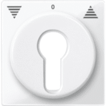 MERTEN 319419 Zentralpl. f. Rollladen-Tast-Rastschalte r-Einsätze, polarweiß glänzend, System M  Verpackungseinheit:1ST