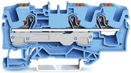 9fcdba93-71aa-4f94-b4e9-8d1040bd21bd WAGO 2206-1304 3-Leiter-Durchgangsklemme mit Drücker 6 mm², blau Verpackungseinheit:1ST – Bild 1