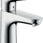 HANSGROHE 31911000 hansgrohe Focus Einhebel-Waschtischmischer 100 mit extra langem Comfortgriff 12,1 cm und Zugstangen-Ablaufgarnitur, Chrom 31911XXX Verpackungseinheit:1ST