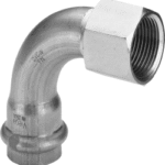 VIEGA 437 121 Viega Sanpress Inox-Übergangsbogen 90° mit SC-Contur Stahl nichtrostend, Modell 2314.5 VdS-Zulassung d: 28 Rp: 1 2314,5 Verpackungseinheit:1ST