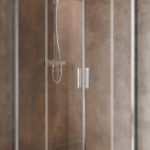 ALVA AQDUAMEH80L ALVA Amoa 1.0 Eckeinstiegshälfte li 77,6-80,1/200cm, Silber HGL, ESG  Verpackungseinheit:1ST