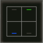 MDT BE-GTL40S.01S KNX Glastaster II Light 4-fach RGBW,schwarz,Neutral  Verpackungseinheit:1ST