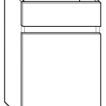 ALVA AQBMVIUS7REC ALVA Viva Unterschrank 1 Tür rechts für WT7, 40x60x26cm, Eiche Cashmere  Verpackungseinheit:1ST