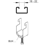NIEDAX BUK 34 Kabelschelle E0 PVC-Wanne Ø28-34mm für C-Profil Schlitzweite 18-22 mm  Verpackungseinheit:1ST