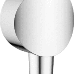 HANSGROHE 26453000 hansgrohe FixFit Wandanschluss S mit Rückflussverhinderer und Kunststoffanschlusswinkel, Chrom 26453XXX Verpackungseinheit:1ST