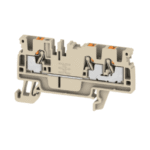 WEIDMÜLLER 1521740000 Durchgangs-Reihenklemme, PUSH IN, dunkel beige, 2.5 mm², 24 A, 800 V, Anzahl Ansc A3C 2.5 Verpackungseinheit:1ST