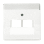 BUSCH-JAEGER 2CKA001710A3164 Zentralscheibe 2-fach für RJ45 Dosen div. Flächenprogramme, studioweiß 1803-02-84 Verpackungseinheit:1ST
