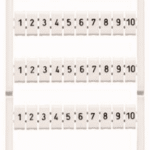 WAGO 793-5502 WMB-Beschriftungskarte weiß waagrecht bedruckt 1 ... 10 (10x) aufrastbar weiß  Verpackungseinheit:5ST