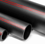 ALVA ATKSPLT32 ALVA PE-HD KSR 32x2,0mm vollw. SDR17 450N, I/A glatt, 100m, 4 rote Streifen  Verpackungseinheit:100M