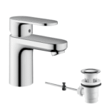 HANSGROHE 71550000 hansgrohe Vernis Blend Einhebel-Waschtischmischer 70 mit Zugstangen-Ablaufgarnitur, Chrom 71550XXX Verpackungseinheit:1ST
