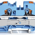 WAGO 2216-1204 2-Leiter-Durchgangsklemme mit Drücker 16 mm², blau  Verpackungseinheit:1ST