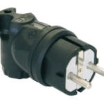 PC ELECTRIC 05811-S Schutzkontakt Winkelstecker Gummi IP44  Verpackungseinheit:1ST