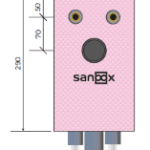 SANOOX M01.1000.16.16.3 Waschtisch kurzRohrführung unten lang Polokal DN50 Sifonwinkel Länge 1100mm  Verpackungseinheit:1ST
