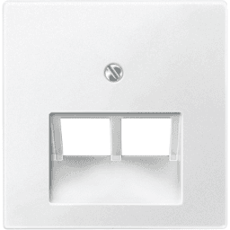 f4c7d885-7f8f-441f-98dd-f030ede574fb MERTEN 298019 Zentralplatte für UAE-Einsatz, 2fach, po larweiß, System M Verpackungseinheit:1ST – Bild 1