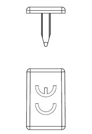 f_bsb00109-a BSB00109-A Endplatte für 2-polige Verschienungen, 10mm²<br><u>Verkaufseinheit: 1Stk</u> – Bild 1