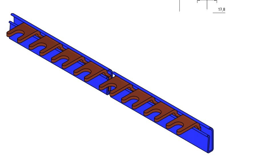 f_bsb90142- BSB90142-- Gabelverschienung 1-polig, 20mm², 1m<br><u>Verkaufseinheit: 1Stk</u> – Bild 1