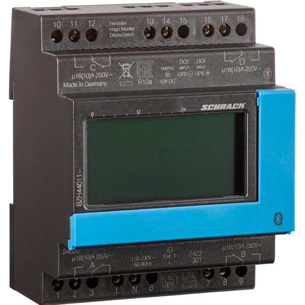 BZH44011-- Digitale 4 Kanal Astro und Jahresschaltuhr, 4TE<br><u>Verkaufseinheit: 1Stk</u>