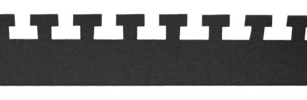 DBO14200-B 19" Kabelabfangschiene für Installationskabel, 1HE, RAL9005<br><u>Verkaufseinheit: 1Stk</u>