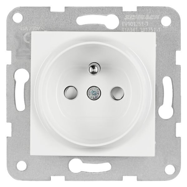 EV101251-1 Steckdose Erdungsstift, erh Berüh, Steckkl, 1 Stück, weiß<br><u>Verkaufseinheit: 1Stk</u>