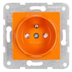 EV101258-- Steckdose m Erdungsstift, erh Berührungssch, Schraubkl, oran<br><u>Verkaufseinheit: 1Stk</u>