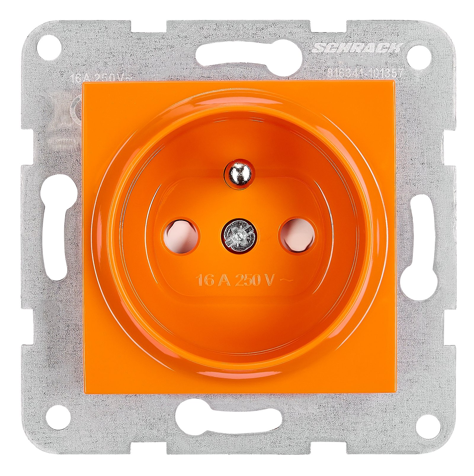 f_ev101258- EV101258-- Steckdose m Erdungsstift, erh Berührungssch, Schraubkl, oran<br><u>Verkaufseinheit: 1Stk</u> – Bild 1
