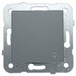 EV111206-- Steckdose, Klappdeckel, Schraubklemmen, anthrazit<br><u>Verkaufseinheit: 1Stk</u>