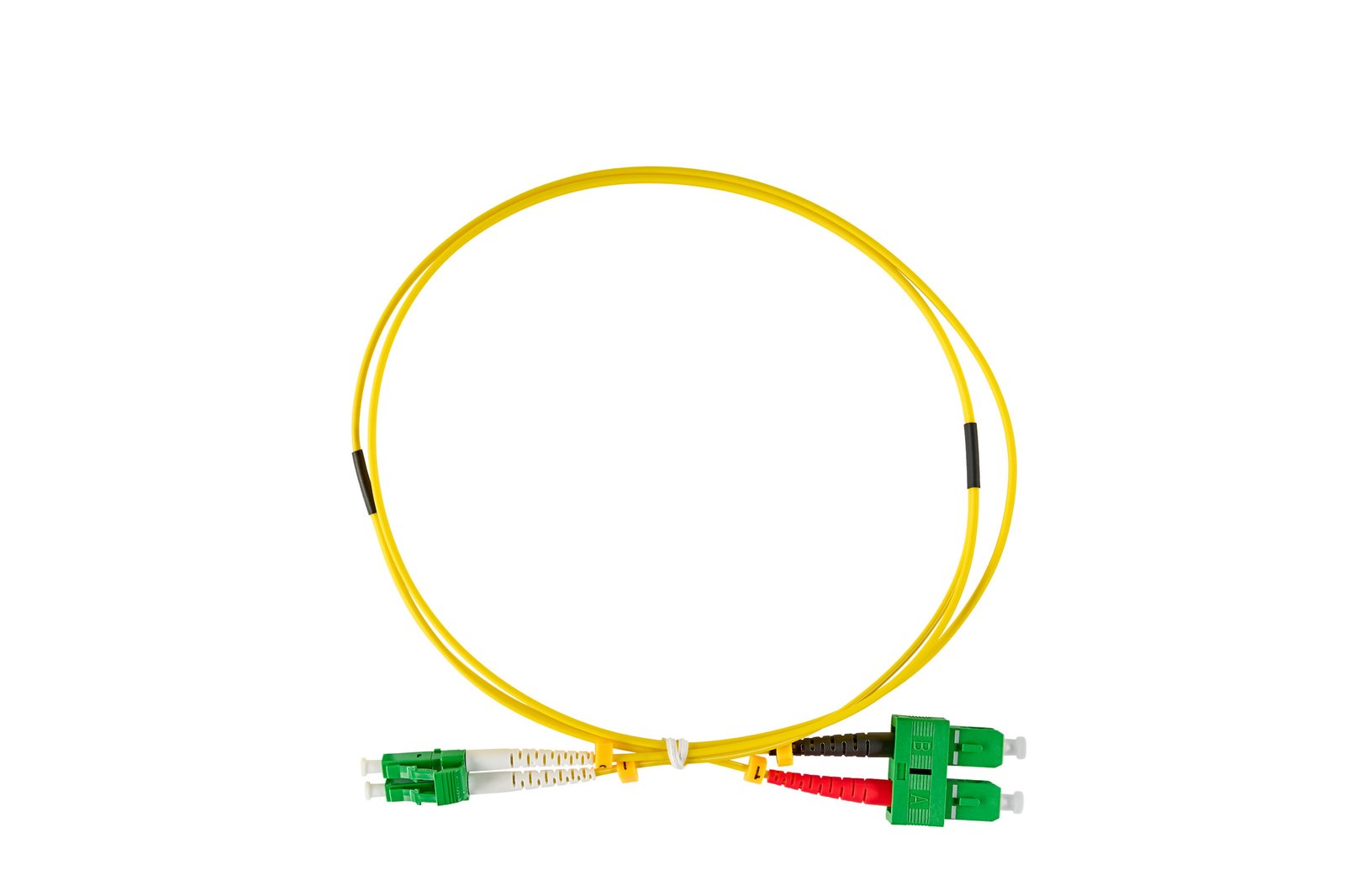 f_hlp29md00f HLP29MD00F LWL Patchkabel Duplex LC/APC - SC/APC, 9/125µm OS2, 0,5m<br><u>Verkaufseinheit: 1Stk</u> – Bild 1