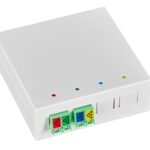 HSELDA49MP FTTH Dose Aufputz B80xH28xT80mm, 4xLC/APC 8°, OS2 G657.A2<br><u>Verkaufseinheit: 1Stk</u>