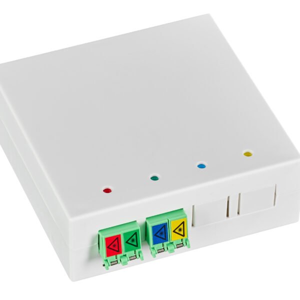 HSELDA49MP FTTH Dose Aufputz B80xH28xT80mm, 4xLC/APC 8°, OS2 G657.A2<br><u>Verkaufseinheit: 1Stk</u>