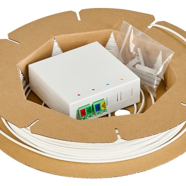 HSELR49MP5 FTTH Rollerbox  50m, 4xLC/APC 8°, OS2 G657.A2,B2ca-s1a,d0,a1<br><u>Verkaufseinheit: 1Stk</u>