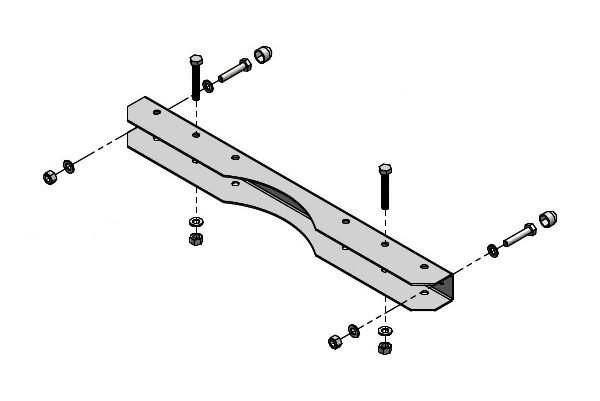 IMFP0300-- MINIPOL Mastbefestigung für Schrank B=300mm<br><u>Verkaufseinheit: 1Stk</u>