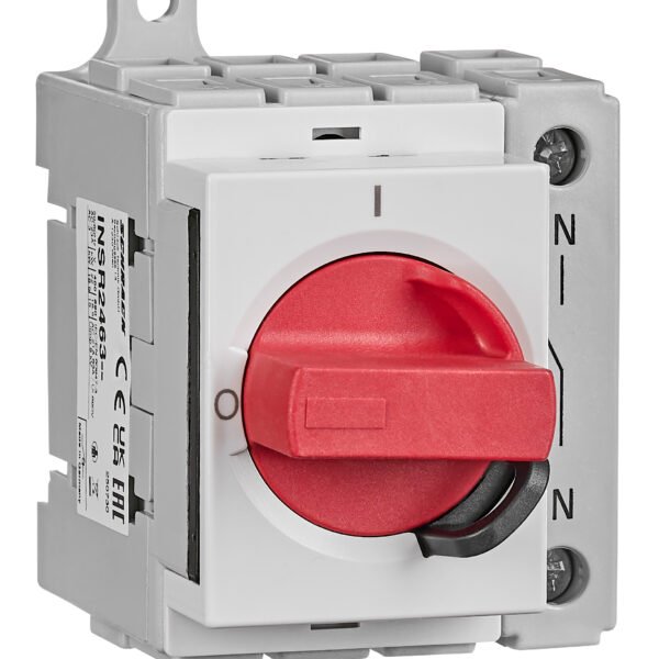 INSR2463-- Not-Aus Hauptschalter 4-polig, Reiheneinbau, 63A<br><u>Verkaufseinheit: 1Stk</u>