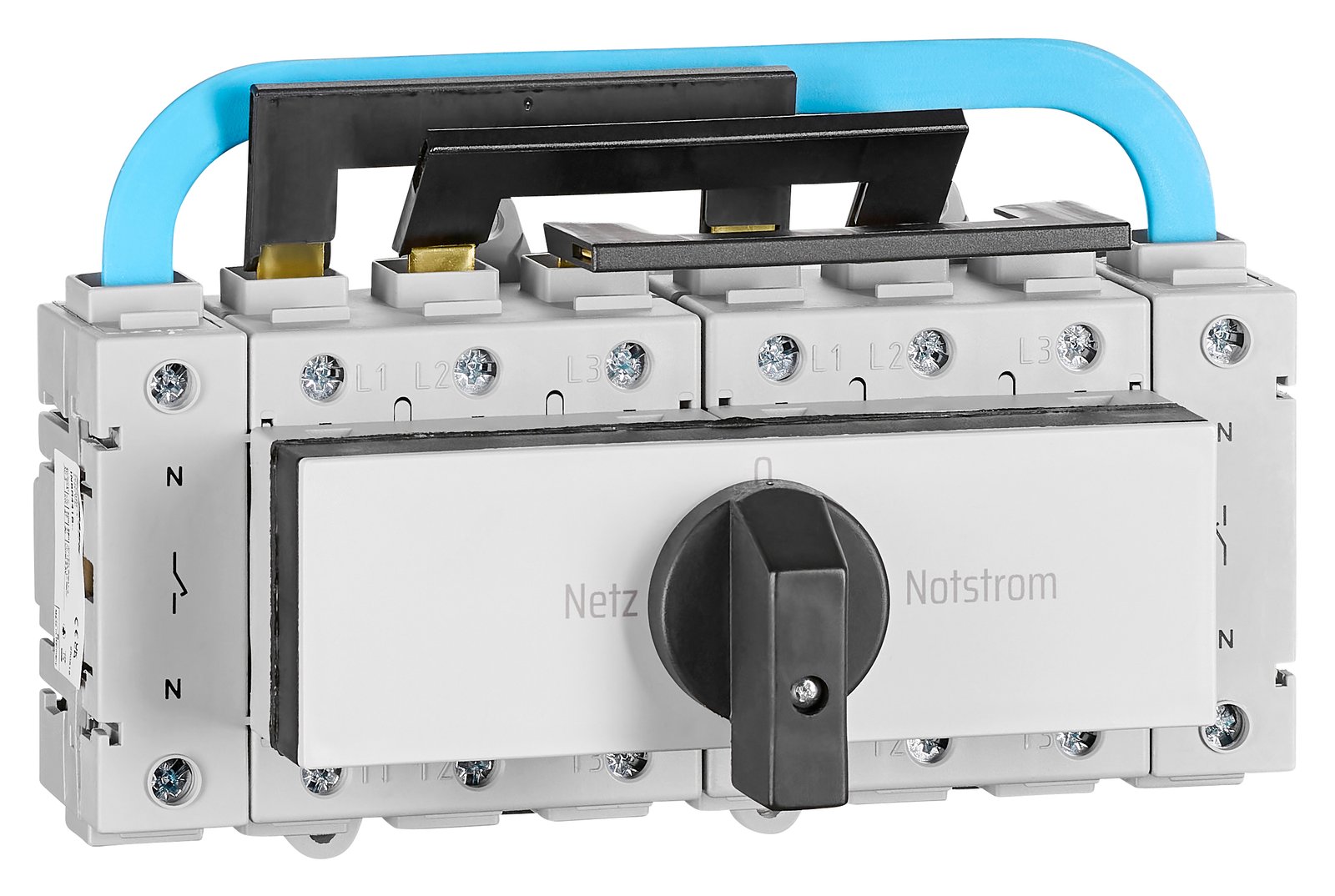 f_insr4420- INSR4420-- Umschalter Netz-0-Notstrom, Reiheneinbau, 4-polig, 20A<br><u>Verkaufseinheit: 1Stk</u> – Bild 1
