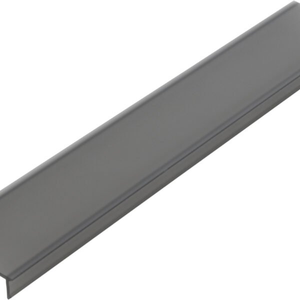 LIAB102003 PMMA Abdeckung TB Flach / Schwarz, 2000x23,8x6,4mm<br><u>Verkaufseinheit: 2m</u>