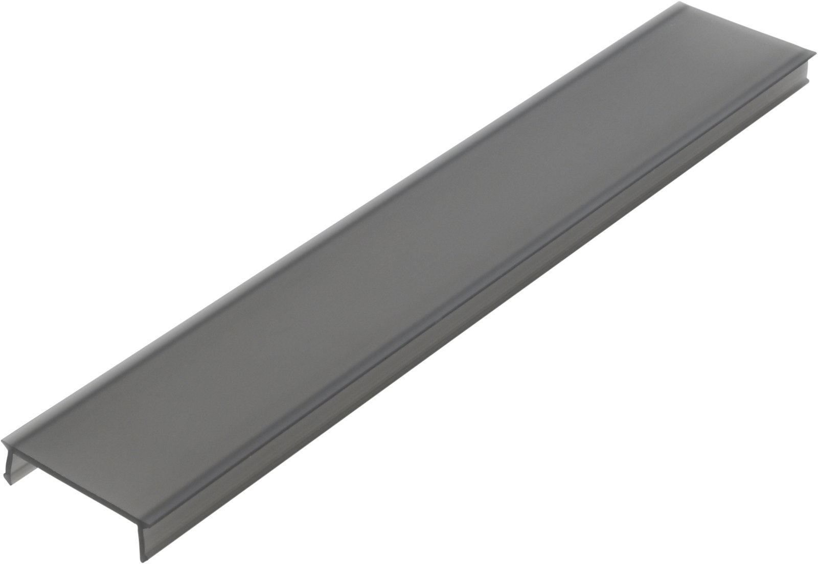 f_liab102003 LIAB102003 PMMA Abdeckung TB Flach / Schwarz, 2000x23,8x6,4mm<br><u>Verkaufseinheit: 2m</u> – Bild 1