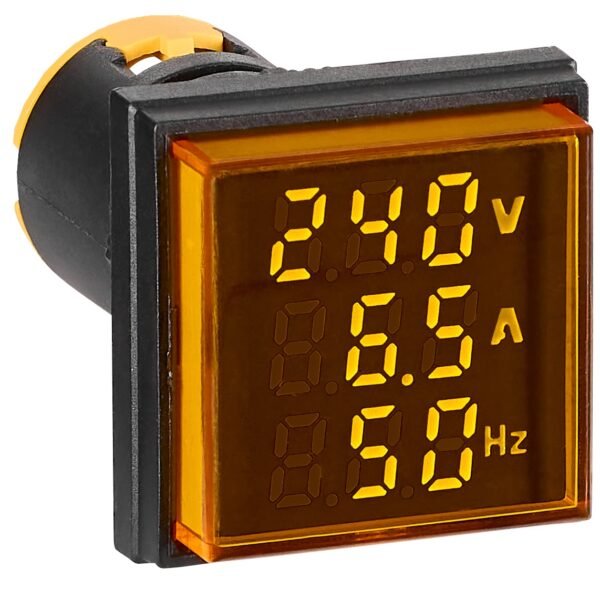 MGF32100Y- Multimeter 22,5 mm, 0-100 A 50-500 V AC, gelb, rechteckig<br><u>Verkaufseinheit: 1Stk</u>