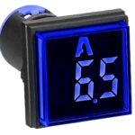 MGF52100B- Amperemeter, 22,5 mm, 0 - 100 A AC, blau, rechteckig<br><u>Verkaufseinheit: 1Stk</u>