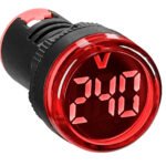 MGF60500R- Voltmeter, 22,5 mm, 50 - 500 V AC,  rot, rund<br><u>Verkaufseinheit: 1Stk</u>