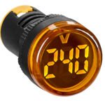 MGF60500Y- Voltmeter, 22,5 mm, 50 - 500 V AC,  gelb, rund<br><u>Verkaufseinheit: 1Stk</u>