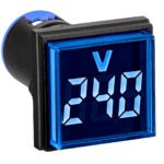 MGF62500B- Voltmeter, 22,5 mm, 50 - 500 V AC, blau, rechteckig<br><u>Verkaufseinheit: 1Stk</u>