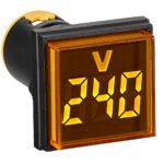 MGF62500Y- Voltmeter, 22,5 mm, 50 - 500 V AC, gelb, rechteckig<br><u>Verkaufseinheit: 1Stk</u>