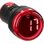 MGFT0200R- Temperaturmesser, 22,5 mm, -20°C - 200°C, rot, rund<br><u>Verkaufseinheit: 1Stk</u>