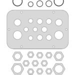 WSAFA0A2-- WSA Kabeleinführungsflansch für Typ A, mit 13 Durchführungen<br><u>Verkaufseinheit: 1Stk</u>
