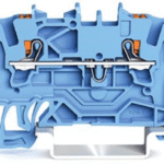 WAGO 2201-1204 2-Leiter-Durchgangsklemme mit Drücker 1,5 mm², blau  Verpackungseinheit:1ST