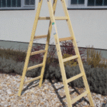 ALVA HDL 6SP Holz Doppelleiter mit 6 Sprossen ÖNORM EN 131-1,-2,-3,  Höhe 196,5 cm  Verpackungseinheit:1ST