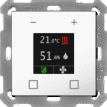 MDT SCN-RTR55S.01 KNX 55 x 55 mm Temperaturregler mit Display reinweiß glänzend Up  Verpackungseinheit:1ST